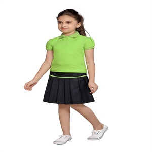 ชุดกีฬากระโปรงสำหรับเด็กผู้หญิงชุดเสื้อยืดทุกฤดูสำหรับนักเรียน-ผ้าฝ้ายโพลีเอสเตอร์สำหรับฤดูร้อนฤดูใบไม้ร่วงสำหรับเด็ก - Product Image 1