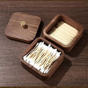 Porte-cure-dents en bois fait main écologique |   Boîte distributrice de cure-dents en bois massif naturel pour cuisine, table à manger, restaurant - Product Image 2