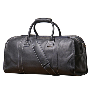 Sac de voyage réutilisable en cuir véritable vintage personnalisé, écologique, avec fermeture éclair, grande capacité, vente en gros - Product Image 2