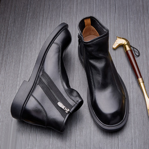 Chaussures décontractées légères avec semelle absorbant la transpiration et structure flexible, chaussures de tous les jours pour hommes, chaussures en cuir - Product Image 3