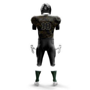 Maillots de football américain antibactériens respirants en polyester 100% personnalisés ensemble de shorts à séchage rapide transfert de chaleur imprimé de grande taille - Product Image 5