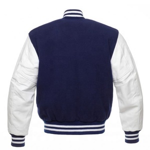 LOW MOQ Varisty Jackets Cuerpo de lana con mangas de cuero-Totalmente hecho a medida-Cualquier color Cualquier diseño - Product Image 2