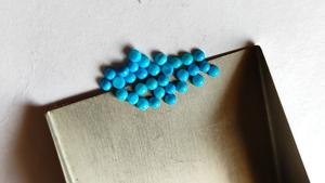 อัญมณีสีฟ้าเทอร์ควอยซ์ Arizona cabochons 3mm สีฟ้าครามแท้ - Product Image 3