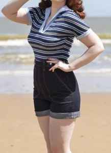 กางเกงยีนส์ขาสั้นทรงวินเทจ - Product Image 4