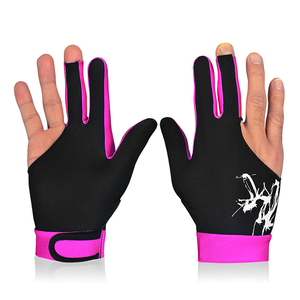 New Style One Hand Billiard Glove Three Fingers Snooker Billiard Glove Strengthen OEM Custom Strength for Billiards - Product Image 4