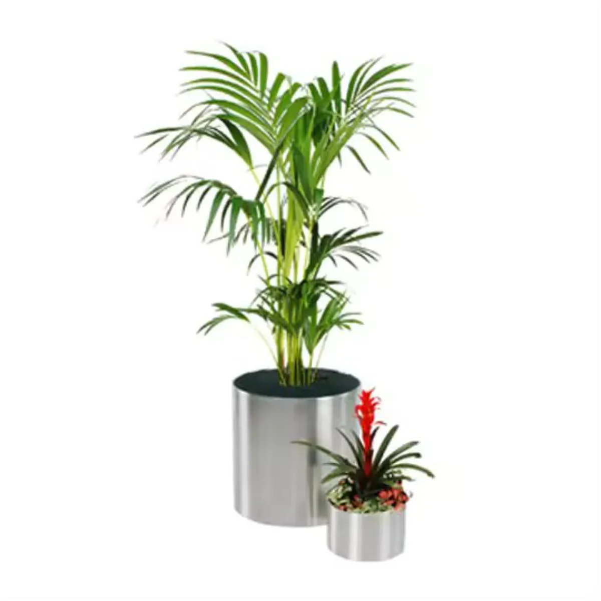 Well Polished Planters and Pots Best Selling New Design Planters And Pots Set Of 2 Large Size Metal Stainless Steel