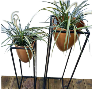 Vase de sol en métal américain Yuchen, écologique, avec revêtement en poudre, forme de vague 3D, pour fleurs, jardin, intérieur et extérieur - Product Image 1