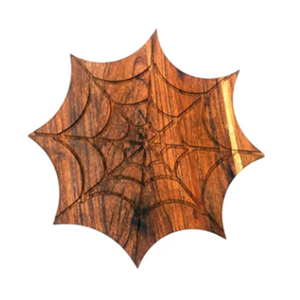 Nouvelle arrivée planche de bois en forme de toile d'araignée d'acacia décor d'halloween planche à découper en bois d'acacia en gros du Vietnam - Product Image 1