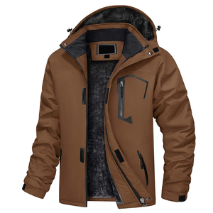 Veste coupe-vent d'hiver imperméable à coquille souple pour hommes avec col montant - Product Image 1