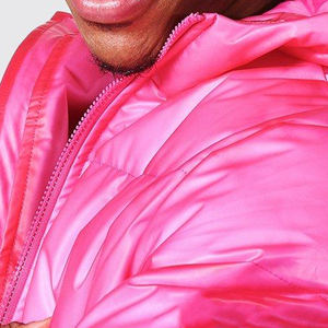 Men's Custom Made Winter <b>Puffer</b> <b>Jacket</b> High Street Style with <b>Light</b> Fabric Hooded Collar Washable Full Sleeves Logo Front - Product Image 6