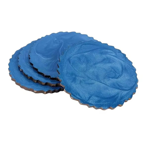 ชุดถาดรองแก้วทำจากเรซินอีพ็อกซี่ทรงกลมหลากสีสำหรับงานฝีมือแบบชนบท - Product Image 1