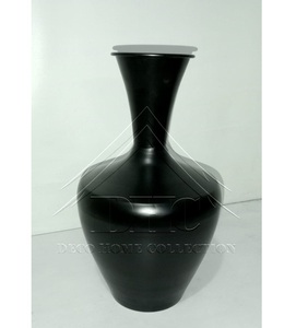 Florero de Metal negro mate de diseño moderno nueva decoración del hogar para mesas de sala de estar o centro de mesa decoración del hogar jarrón de Metal - Product Image 2