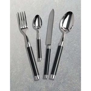 Reusable Stainless Steel Wedding Banquet <b>Gold</b> Plated Cutlery With Designer Cutipol Long Handle Spoon and Fork Set - Product Image 2