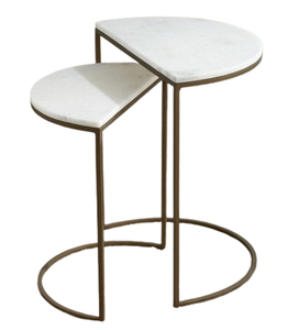 Table gigogne latérale en métal d'approvisionnement d'usine Table basse d'appoint moderne en métal sur mesure fournie par l'Inde - Product Image 1