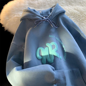 Sudadera con capucha para hombre y mujer, con Logo personalizado, 100% algodón, impresión 3D - Product Image 6