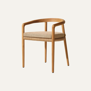 Chaise en arc en teck moderne avec design en corde et finition en teck, mobilier de salle à manger d'extérieur, durable et confortable - Product Image 5