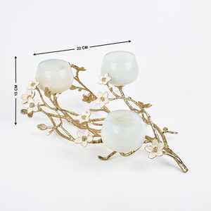 Bougeoirs et bocaux en métal taillé de feuilles de qualité supérieure Caractéristiques élégantes pour la salle à manger Autres bougeoirs Lanternes Bocaux à bougies - Product Image 3