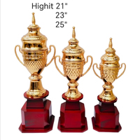 Trofeo de fútbol de Metal moderno personalizado 2025 para el Premio deportivo mundial, torneo de Feria Comercial escolar, medalla y placa de premio única