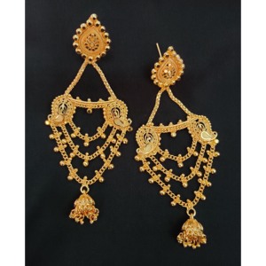 ชุดต่างหูพร้อม22CT สีทองแบบดั้งเดิม - Product Image 1
