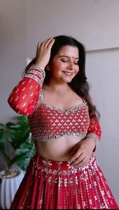 Especial Boda Lehengha Choli Con Dupata Por Fabzone - Product Image 2