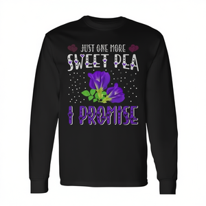 T-shirt a maniche lunghe Sweet Pea Lover, girocollo, unisex, per adulti, abbigliamento promozionale, stampa digitale, prodotto in Cina A27286 - Product Image 3