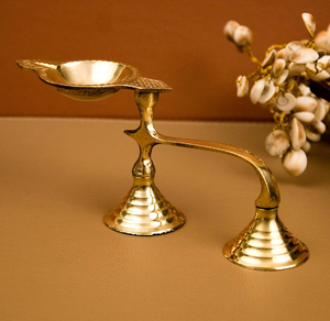 Jyoti Diya ลึกที่มีคุณภาพสูงพร้อมฝาปิดแก้วสำหรับตกแต่งทางจิตวิญญาณ Mandir - Product Image 5