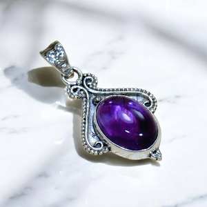 Colgante de Amatista Natural con Piedra Preciosa y Plata 925, Joyería a Precio de Mayoreo - Product Image 2