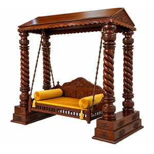 Columpio Espiral Moderno de Madera de Teca para el Hogar, Acabado en Nogal, Hecho a Mano, Duradero, para Interiores, con Tamaño y Color Personalizados, Australia - Product Image 1