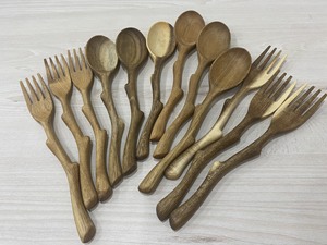 100% Eco Friendly Wood Flatware Wooden Fork Knife Spoon Bamboo <b>Cutlery</b> <b>Set</b> Competitive Price Made in Vietnam - Product Image 3