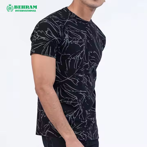 T-shirts noirs pour hommes grande taille 100 % coton de haute qualité, respirants, écologiques, coupe ample, col tombant, effet vieilli - Product Image 6