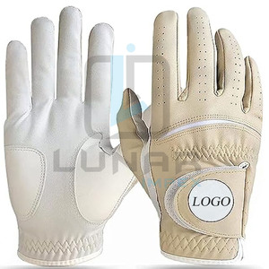 Haute qualité et conception confortable main droite marron Cabretta cuir Golf Grip respirant gants de Golf petits trous autour des doigts - Product Image 5