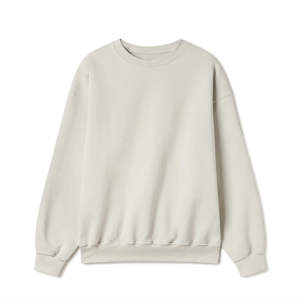 Sweatshirts unis surdimensionnés à col rond personnalisés pour hommes Designer en coton unisexe polaire tissu graphique logo imprimé brodé - Product Image 1