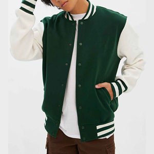 Último producto Chaqueta de béisbol de bombardero de talla grande para hombre Precio barato Parches personalizados Logotipo bordado Letterman Varsity Jacket Hombres - Product Image 1