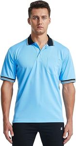 Camiseta Polo de Árbitro de Adam Smitty, Secado Rápido, Cómoda, de Algodón y Poliéster, Transpirable, con Bordado Sólido en la Parte Delantera - Product Image 3