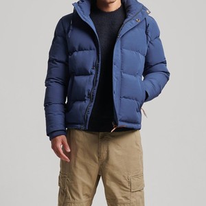 แจ็กเก็ตขนเป็ดแบบบางใส่สบายมีสไตล์เสื้อโค้ทแบบมีซิปมีฮู้ดสำหรับผู้ชายฤดูหนาว - Product Image 1