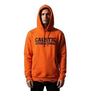 Sudadera con Capucha Vintage Personalizada para Hombre, Felpa Francesa de 400 g/m², Lavada, Estilo Urbano, 100% Algodón, OEM, Envío Directo - Product Image 1