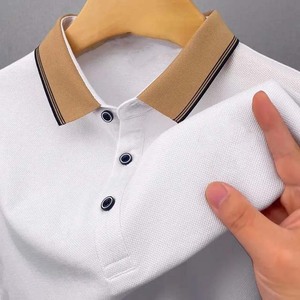 Polos informales de estilo callejero para hombre, camisetas de manga corta de algodón transpirable de alta calidad, de talla grande, nuevo estilo - Product Image 4