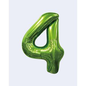 Party Love Balloon Numero <b>Verde</b> N4 100 Cm 12 Pcs <b>Bag</b> - Product Image 1