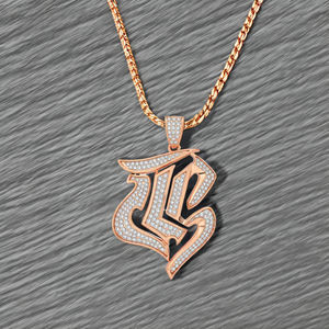 Pendentif Hip Hop en or 14 carats pour homme/femme Star Dust Lab Grown Diamond Elegant Unisex pour les mariages et les fêtes inspirées par - Product Image 1