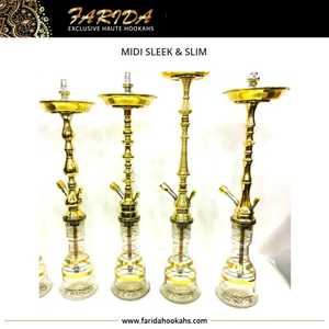 Farida 2025 Luxe Nouvel An Collection Laiton Narguilé Ensemble Offre Spéciale Arabe Shisha 65 cm Laque Technique Moyenne Lisse Gamme Bois - Product Image 5