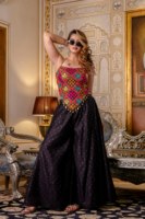 Plazzo indien traditionnel de style occidental avec collection de hauts courts pour filles Prêt à porter pour femmes Western