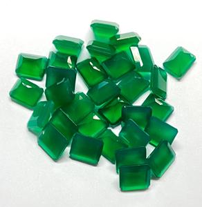 หลวมเพชรนิลสีเขียวเหลี่ยมเพชรแปดเหลี่ยมตัดรูปร่างหินหลวมสําหรับทําเครื่องประดับ - Product Image 3