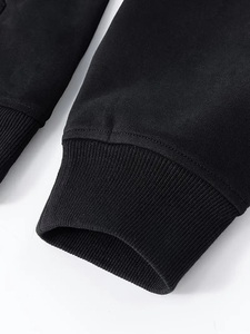 Sweat-shirt à capuche à manches longues pour hommes avec poche avant en tissu non extensible pour tous les jours et vêtements de cérémonie - Product Image 4