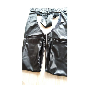 2023 hommes équitation Chaps haute qualité pakistanais fait en cuir dans un style classique couleur unie méthode de tissage non tissé - Product Image 3