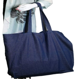 Sac fourre-tout en coton 100% beige naturel de taille personnalisable avec fermeture à glissière, poignée de longueur de main, écologique pour les courses, utilisation en extérieur - Product Image 1