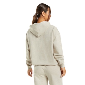 เสื้อฮู้ดไหมพรมโอเวอร์ไซส์สำหรับผู้หญิง ทรงหลวม ป้องกันขนร่วง ไหล่ตก ไซส์พลัส สปอร์ตแวร์แบบสวมใส่สบาย สีพื้น - Product Image 6