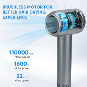 Newest LED 220KM/H <strong>Ultra</strong>-Fast Hair Dryer Set Brushless <strong>Motor</strong> 110000RPM <strong>High</strong> <strong>Speed</strong> Hair Dryer with Diffuser Nozzle for Hotels - Product Image 2