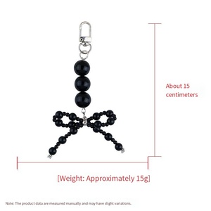 <span class=keywords><strong>2025</strong></span> Y2K kim loại hạt Keychain cung quyến rũ Mặt dây chuyền cung tua điện thoại dây đeo túi quyến rũ nhựa cung ngọc trai cô gái Keyring nhựa móc chìa khóa - Product Image 4