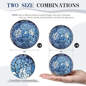 Increíble Esfera de vidrio de mosaico, diseño creativo, bolas decorativas de vidrio para el hogar, artesanías, adornos de bolas doradas, decoración del hogar para regalo - Product Image 3
