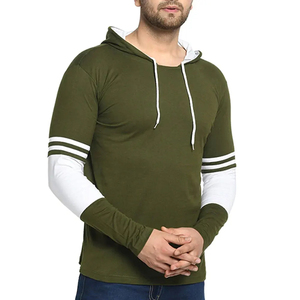Sweat à capuche slim fit pour homme en tissu français de haute qualité, avec logo personnalisé, design hivernal coloré, broderie, compression - Product Image 3